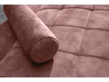 SOFA ROZKŁADANA COUTURE 196 CM WELUR RÓŻOWY