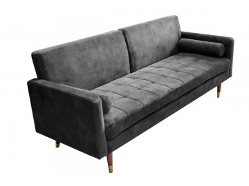 SOFA ROZKŁADANA COUTURE 196 CM WELUR SZARY