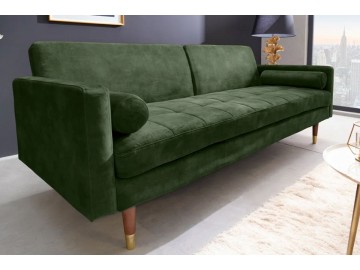 SOFA ROZKŁADANA COUTURE 196 CM WELUR ZIELONY