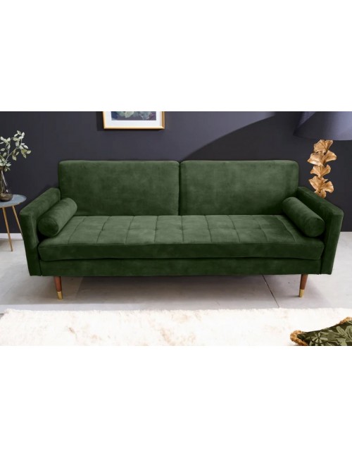 SOFA ROZKŁADANA COUTURE 196 CM WELUR ZIELONY