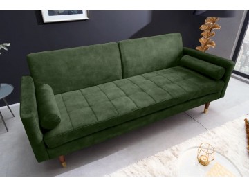 SOFA ROZKŁADANA COUTURE 196 CM WELUR ZIELONY