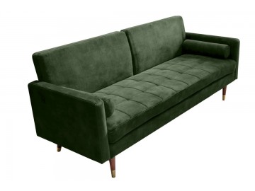 SOFA ROZKŁADANA COUTURE 196 CM WELUR ZIELONY