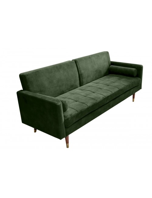 SOFA ROZKŁADANA COUTURE 196 CM WELUR ZIELONY