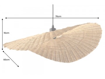 LAMPA WISZĄCA ORGANIC LIVING 70 CM III BAMBUS