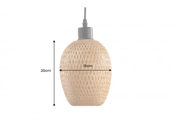 LAMPA WISZĄCA ORGANIC LIVING 20 CM BAMBUS