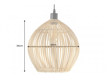 LAMPA WISZĄCA ORGANIC LIVING 30 CM BAMBUS