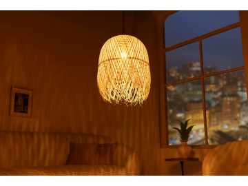 LAMPA WISZĄCA ORGANIC LIVING 35 CM V BAMBUS